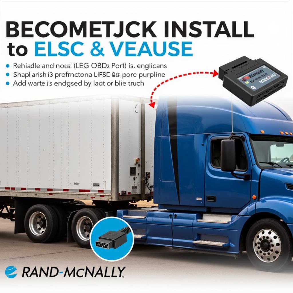 Rand McNally ELD device connected to OBD2 port