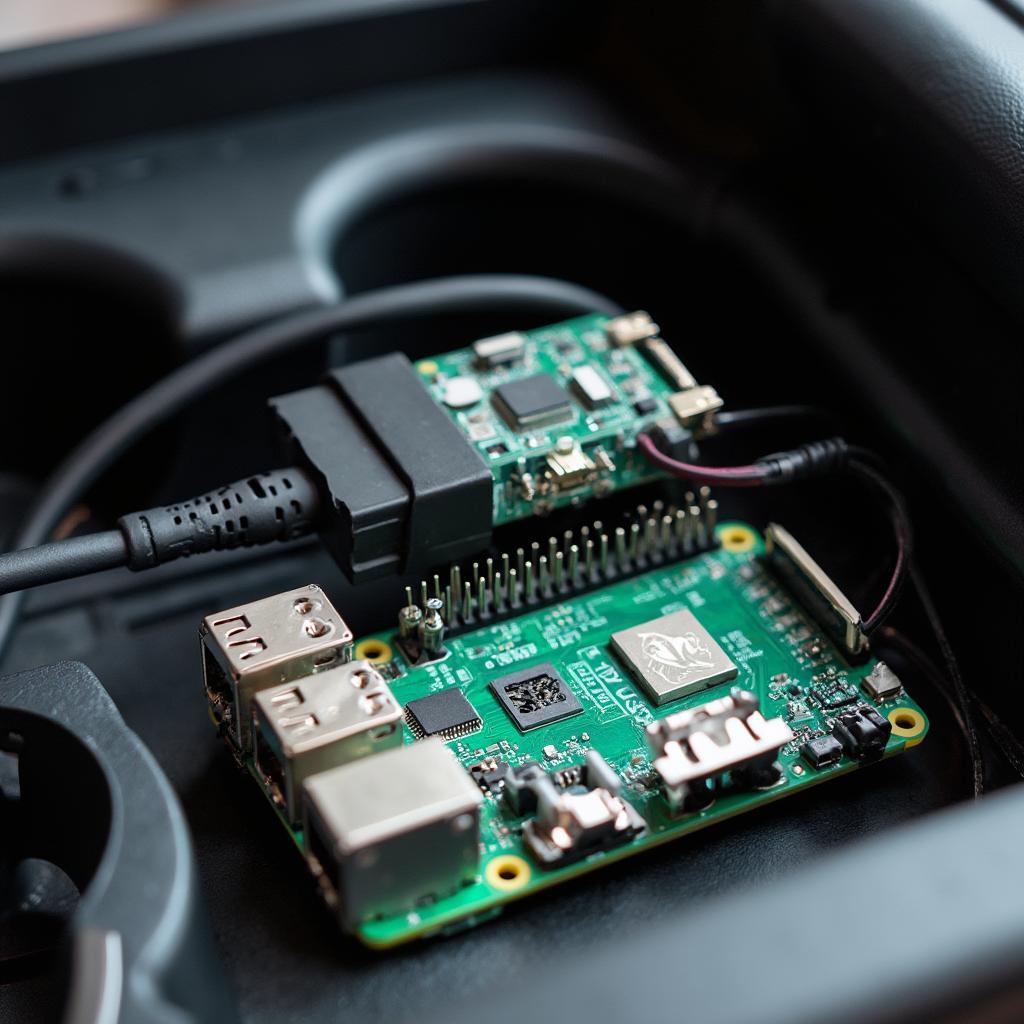 Raspberry Pi OBD2 Connected to Car