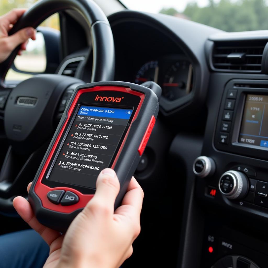 Reading OBD2 Codes with Innova Scanner