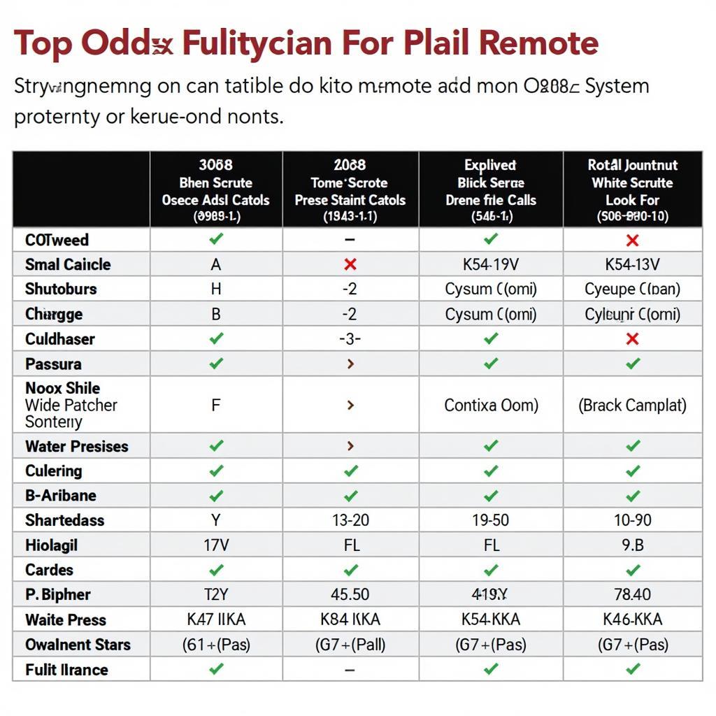  Remote Start 2014 Vehicle Compatibility Chart 