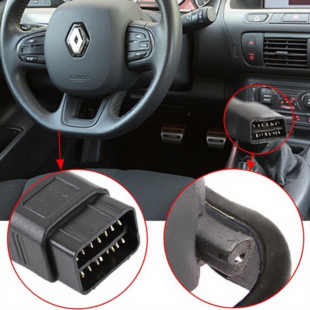 Renault Fluence OBD2 Port Location Under Dashboard