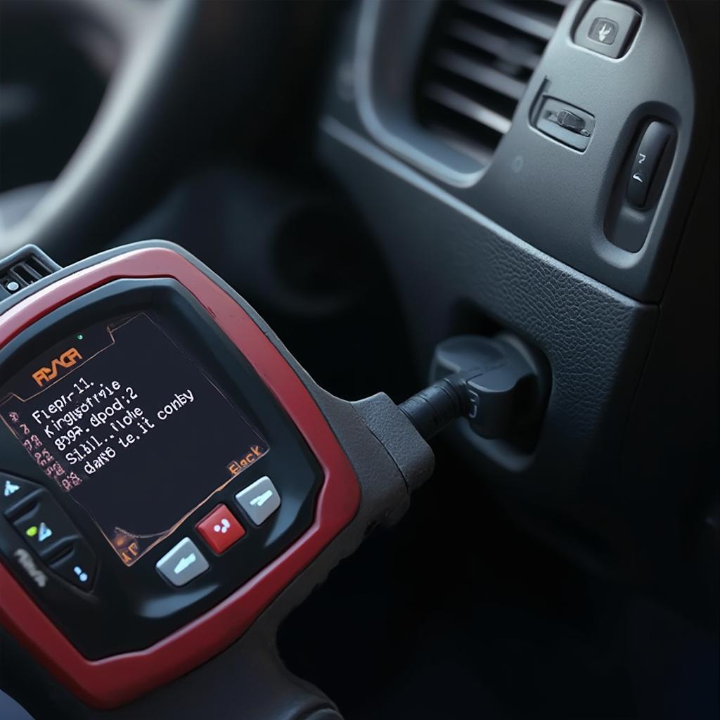 Saab 9-5 OBD2 Scanner in Use