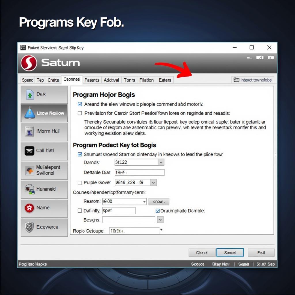 Saturn Key Fob Programming Software Interface