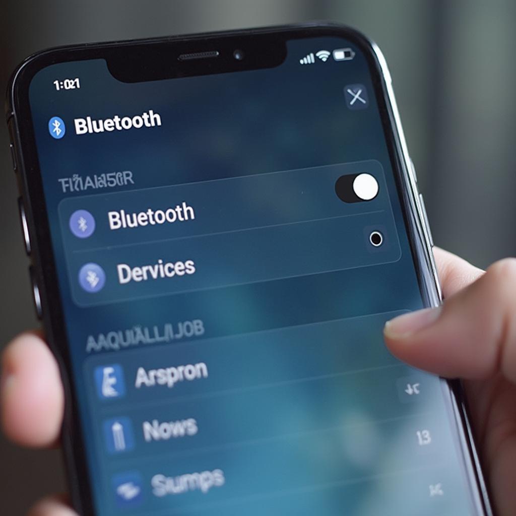 Checking Bluetooth Settings on a Smartphone