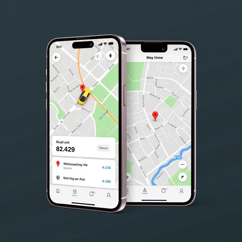 Smartphone Displaying GPS Tracking App