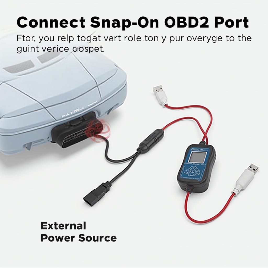 Snap-on OBD2 Memory Saver Connection Process