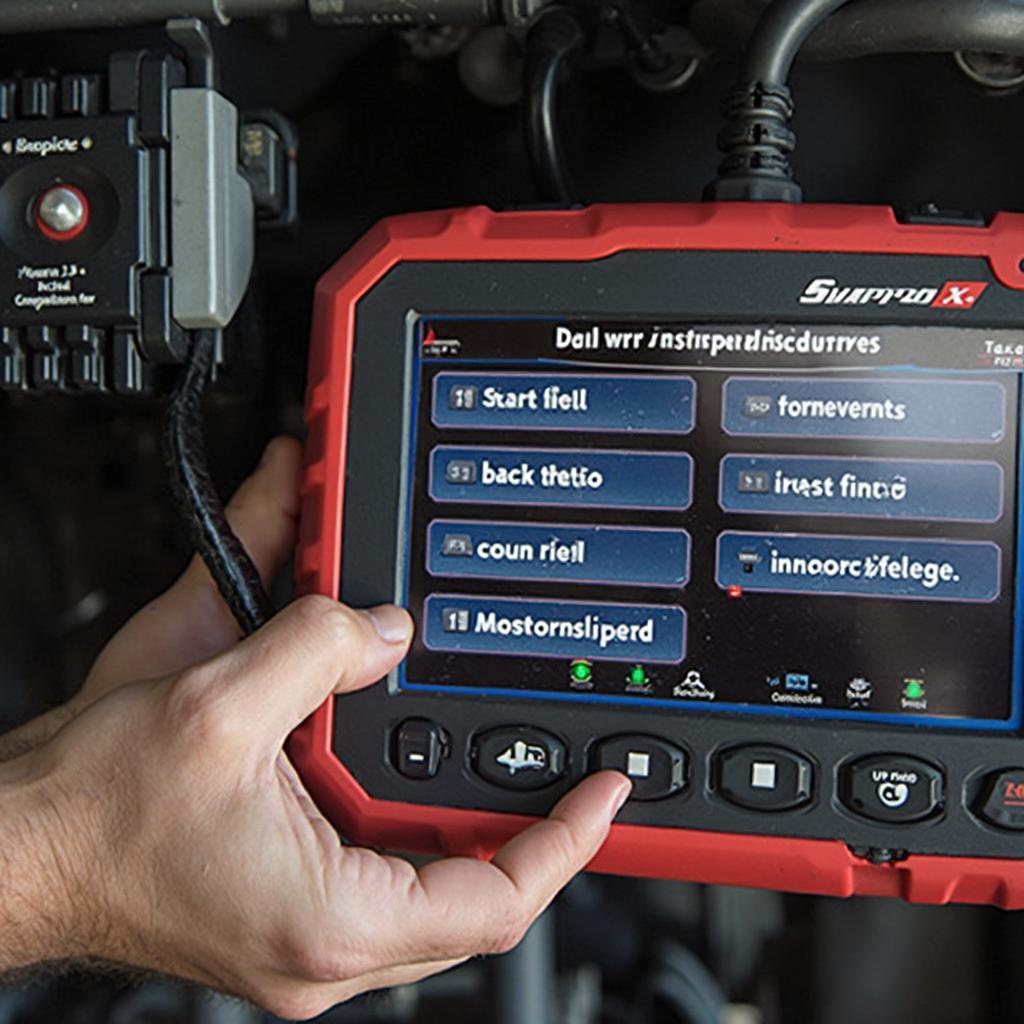 Snap-on Scanner Performing a Buzz Test on a 7.3 Powerstroke Diesel Engine