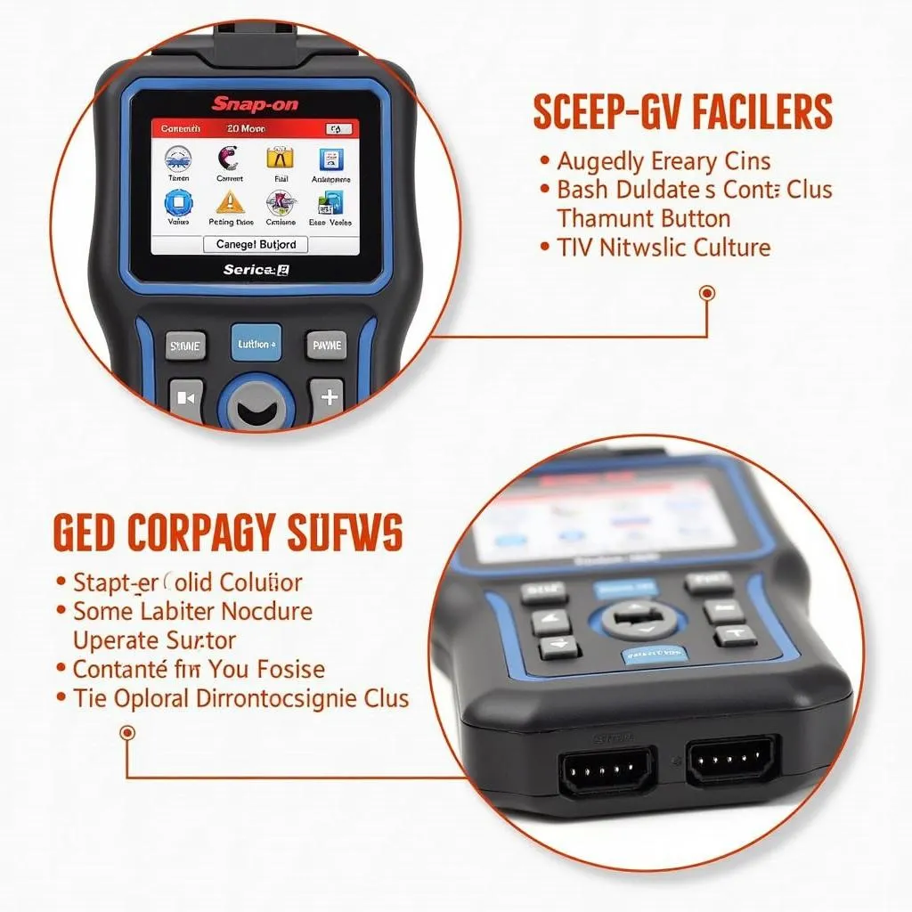 Close-up view of Snap-on OBD2 Scanner features