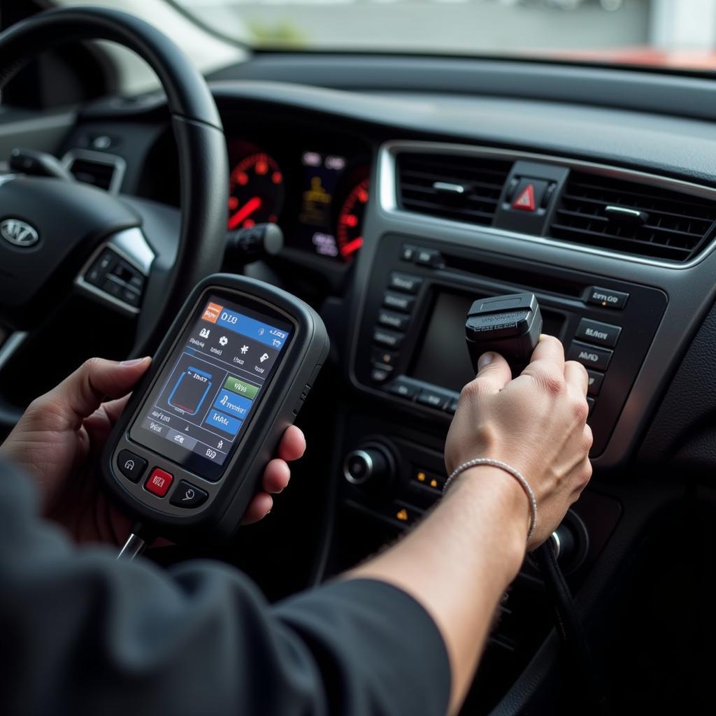 SSD IDS Diagnostics OBD2 Scanner in Use