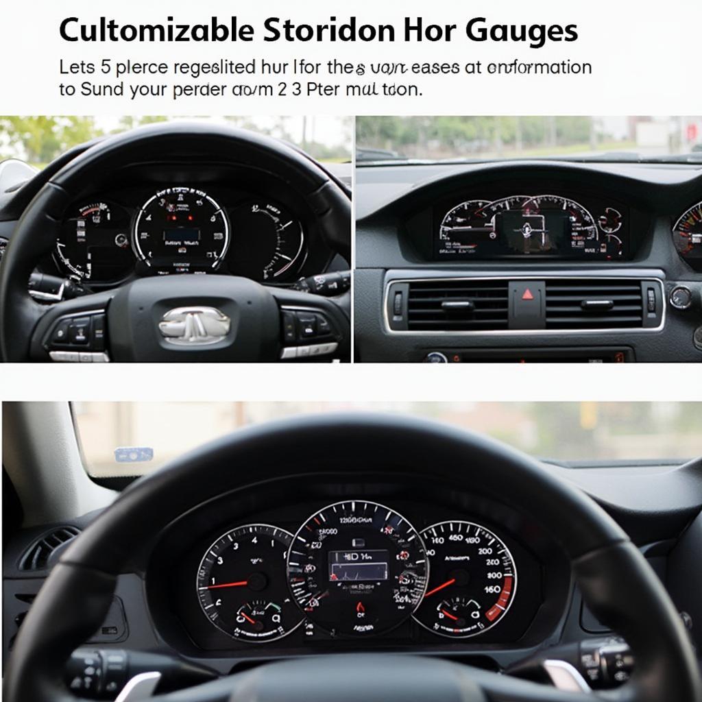 Standalone Gauges Installed in a Car Dashboard