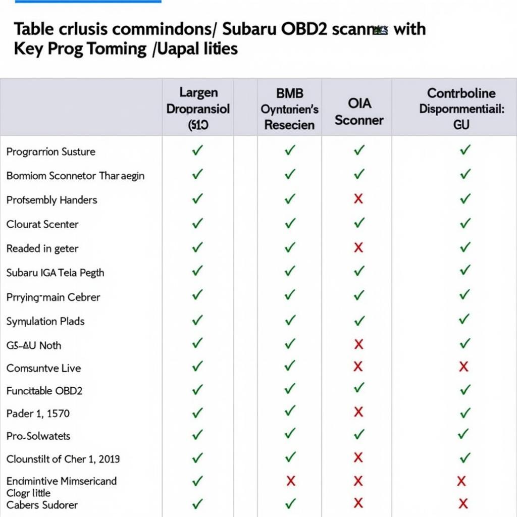 Comparing Subaru OBD2 Scanners