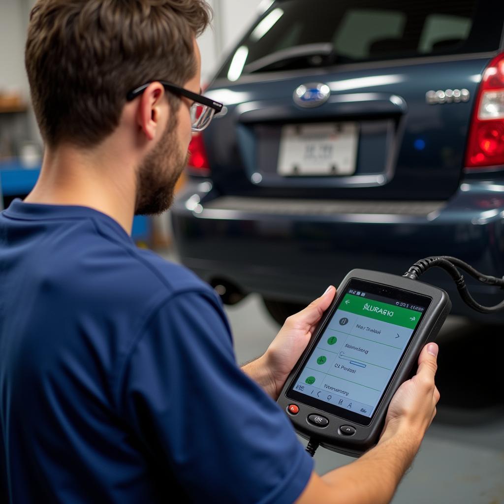 Subaru Owner Checking OBD2 Codes