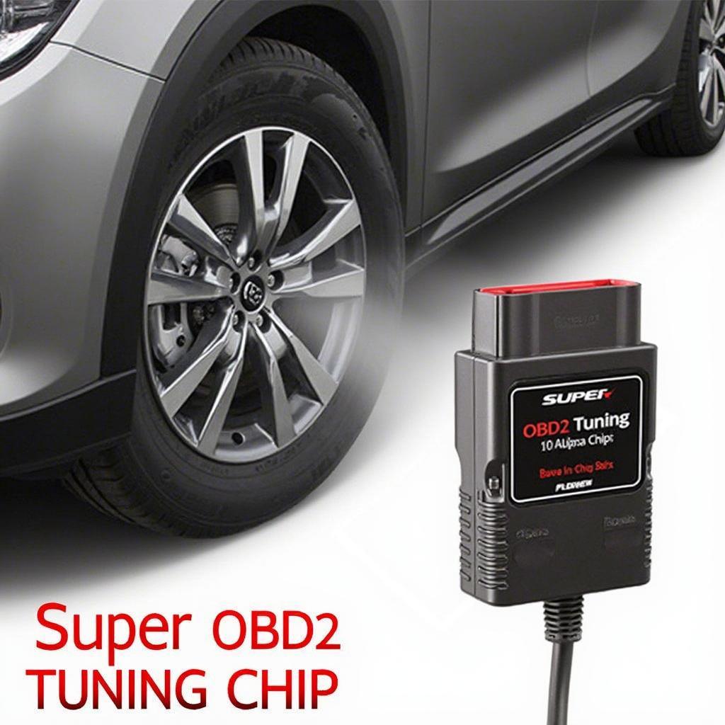 Super OBD2 Tuning Chip Installed in a Car