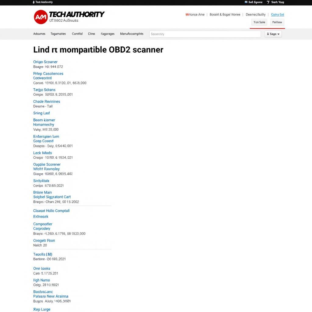 Tech Authority Website Compatibility List