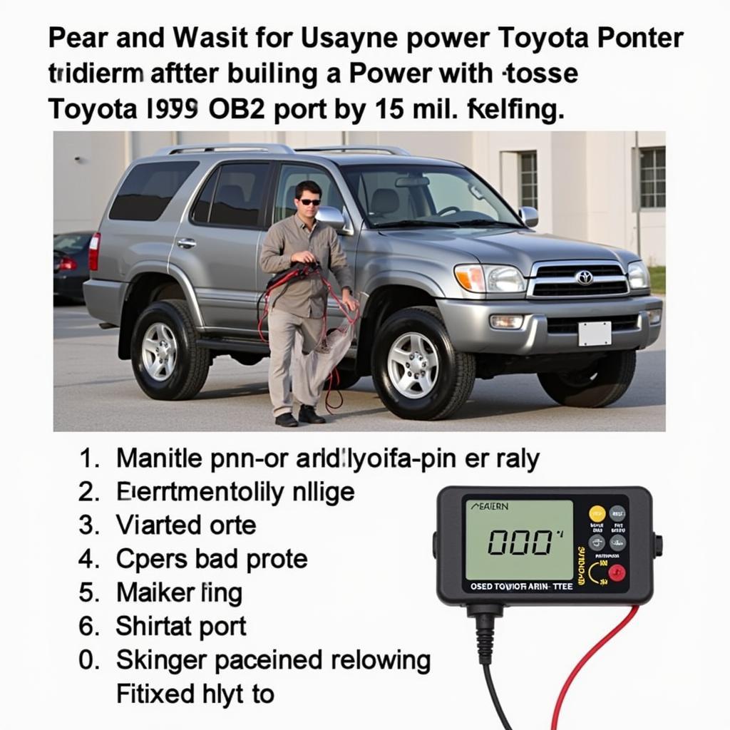 Using a multimeter to test OBD2 port power supply