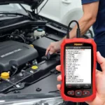 Topdon OBD2 Scanner Displaying Diagnostic Trouble Codes