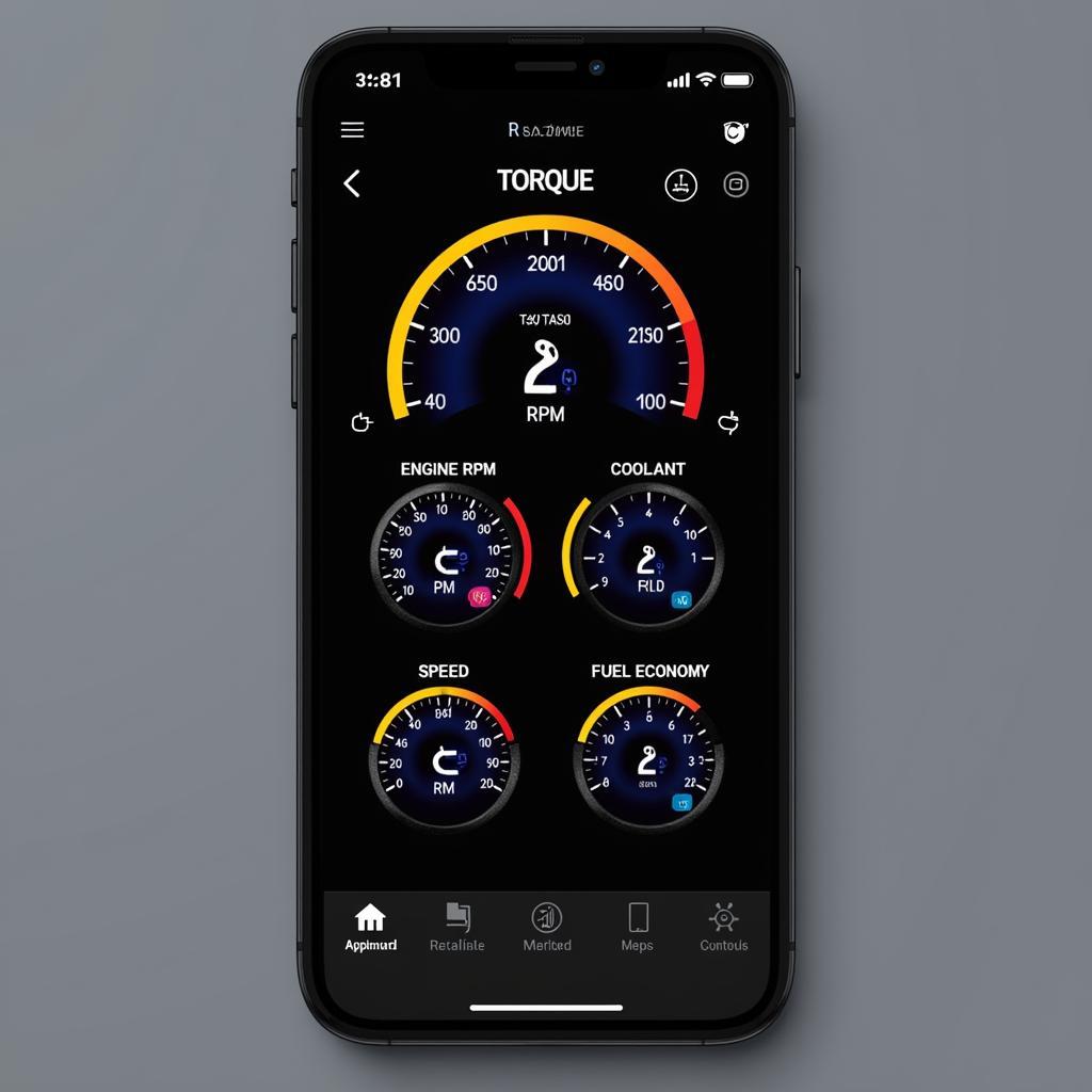 Torque App Displaying Real-Time Vehicle Data