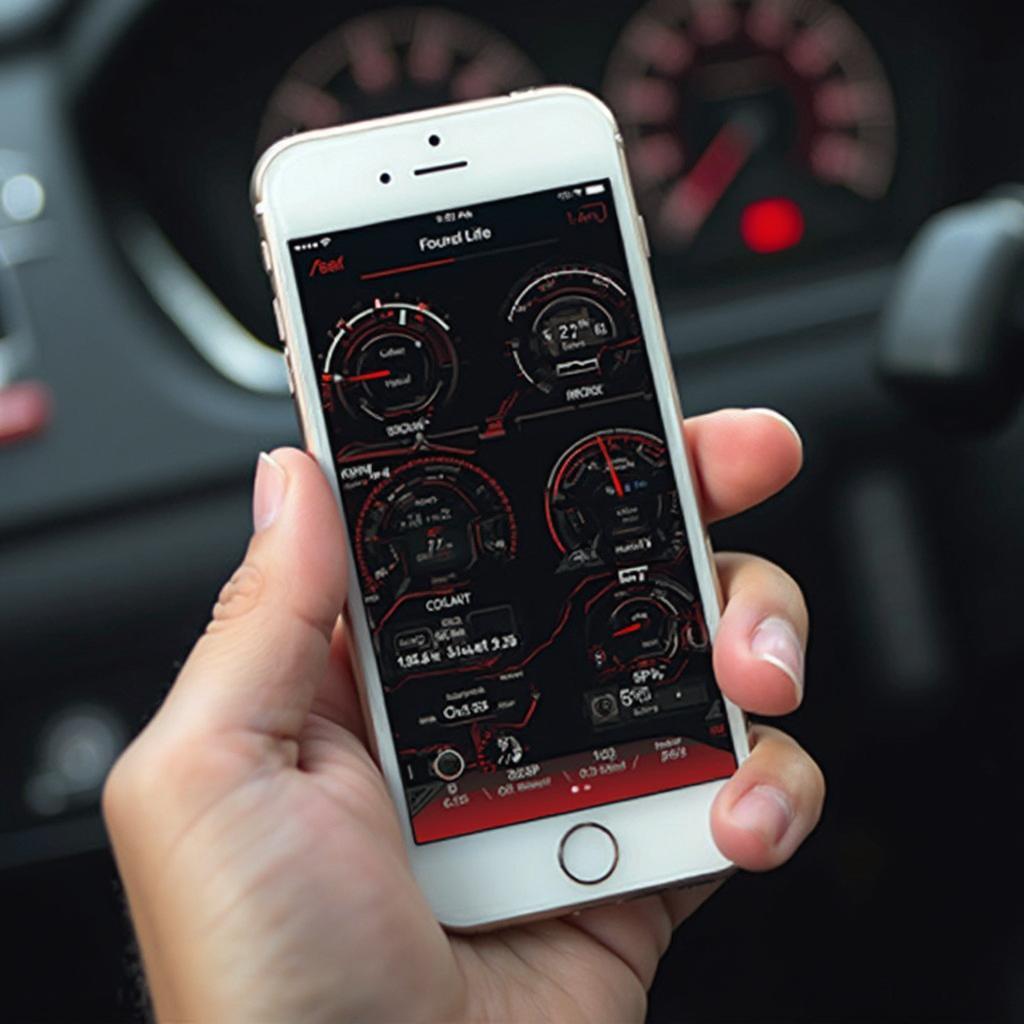 Torque Lite OBD2 for iPhone dashboard display