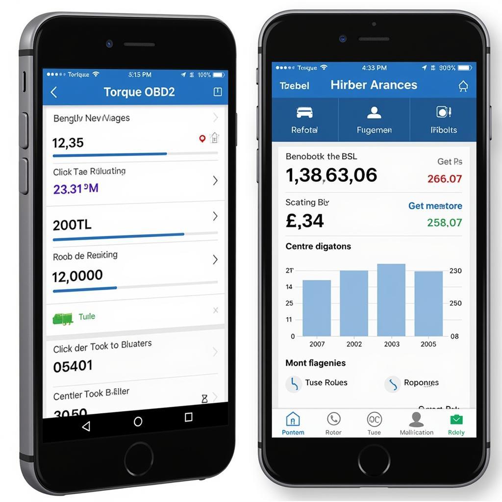 Torque OBD2 app screenshot on iPhone