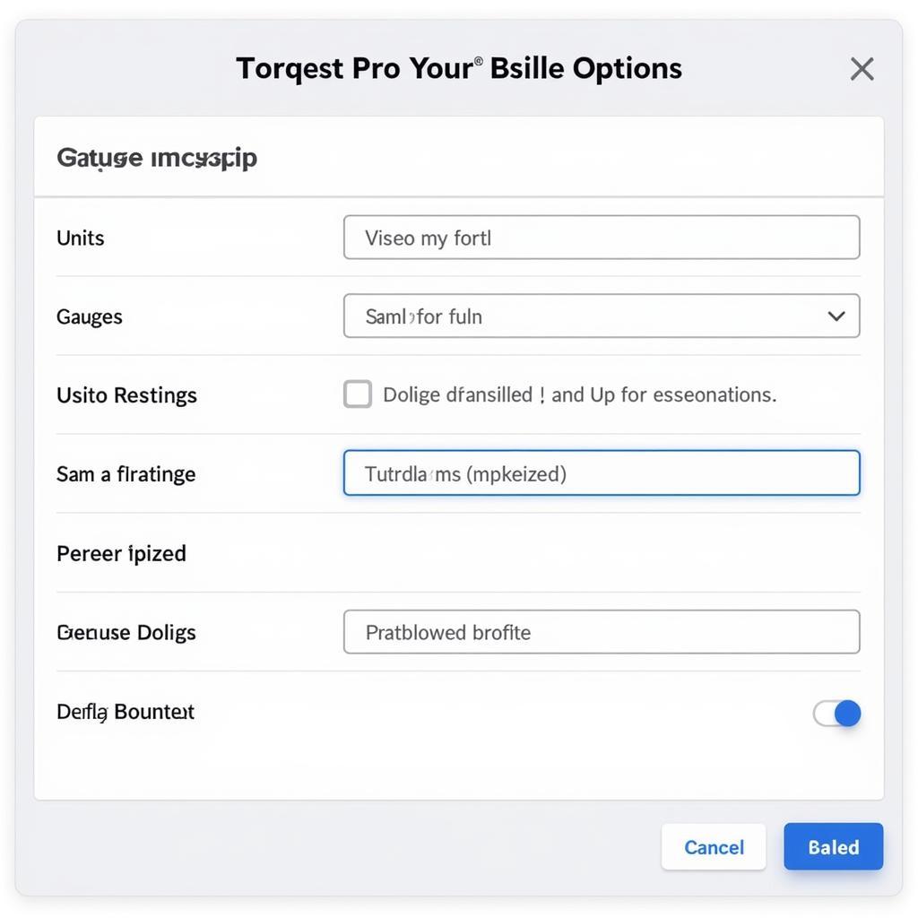 Customizing the Torque Pro App Settings