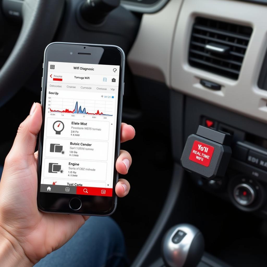Torque Wifi OBD2 Scanner Connected to Smartphone