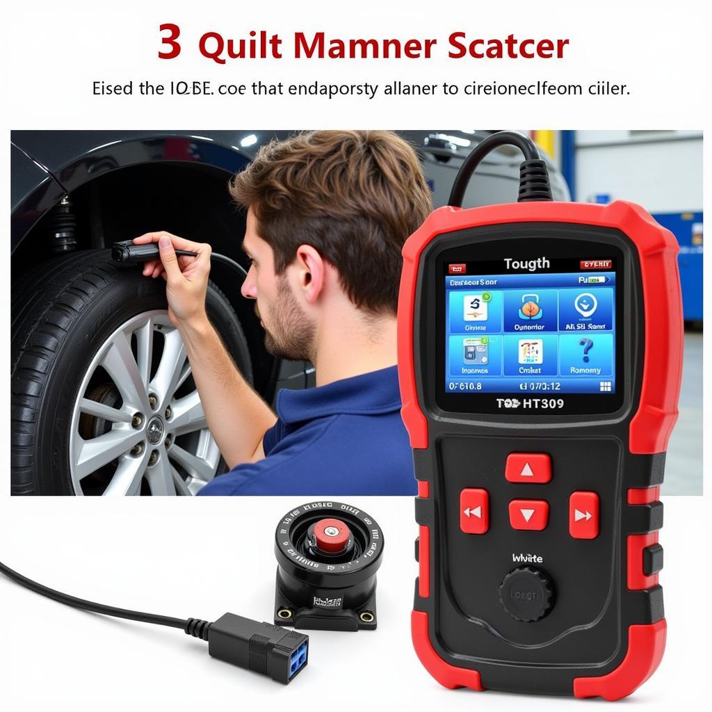 Tough HT309 Scanner Diagnosing Vehicle