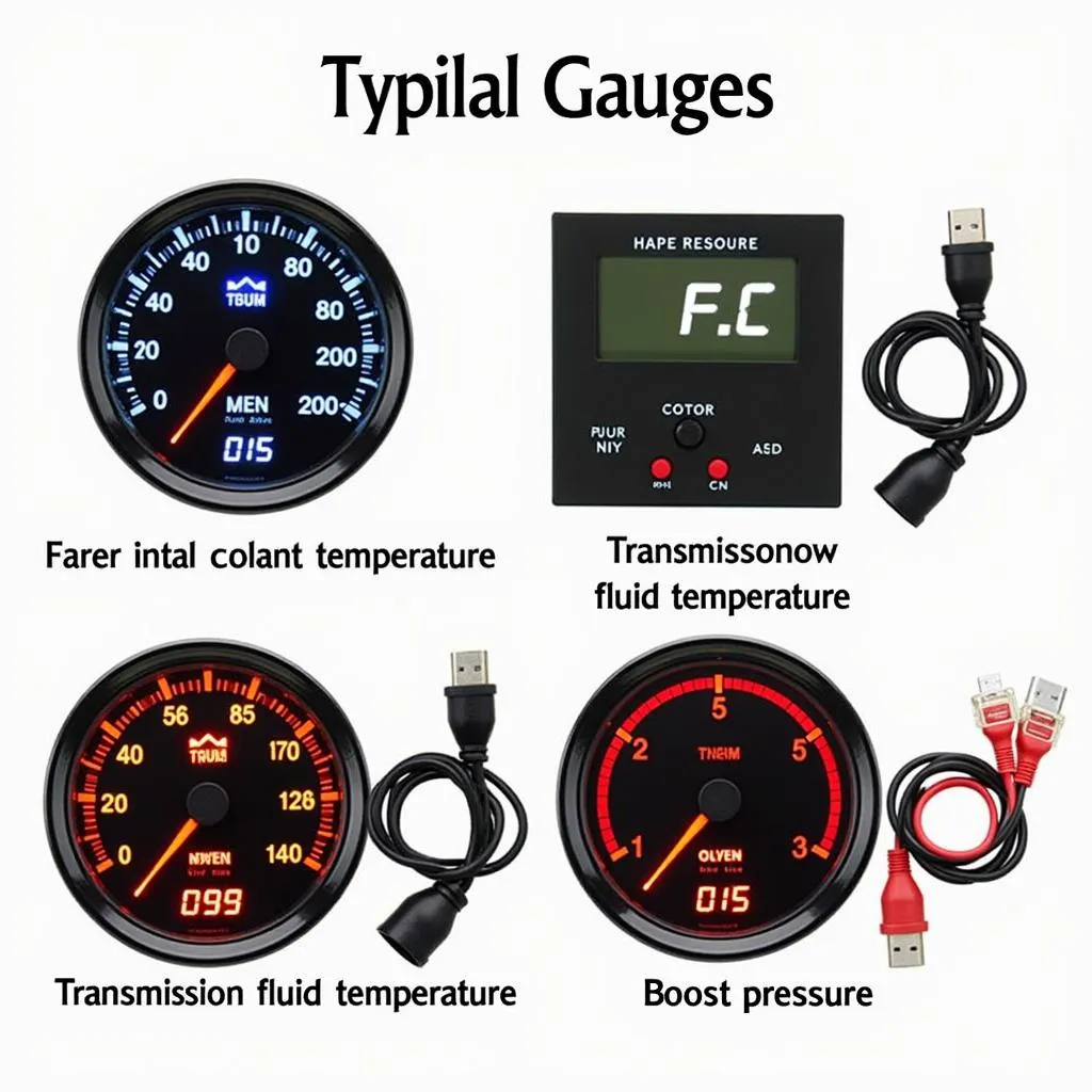 Tow gauge OBD2 kit data display