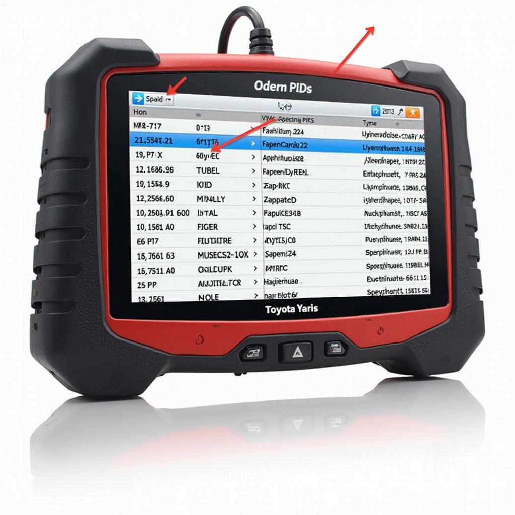 Toyota Yaris OBD2 PID List on Scanner