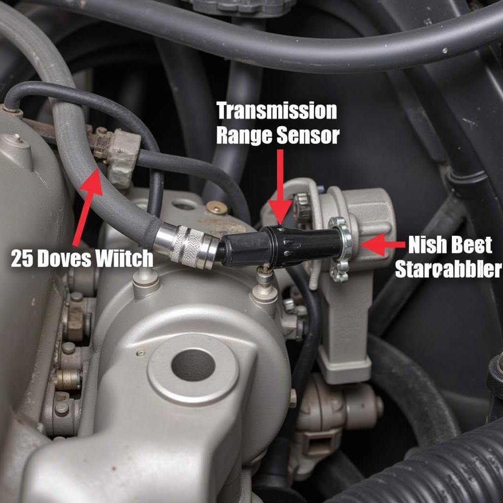 Location of a typical transmission range sensor