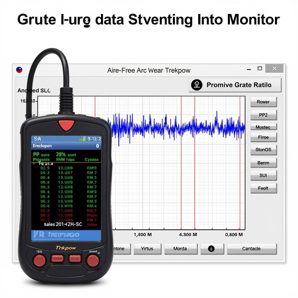 Trekpow OBD2 Scanner Displaying Engine Data