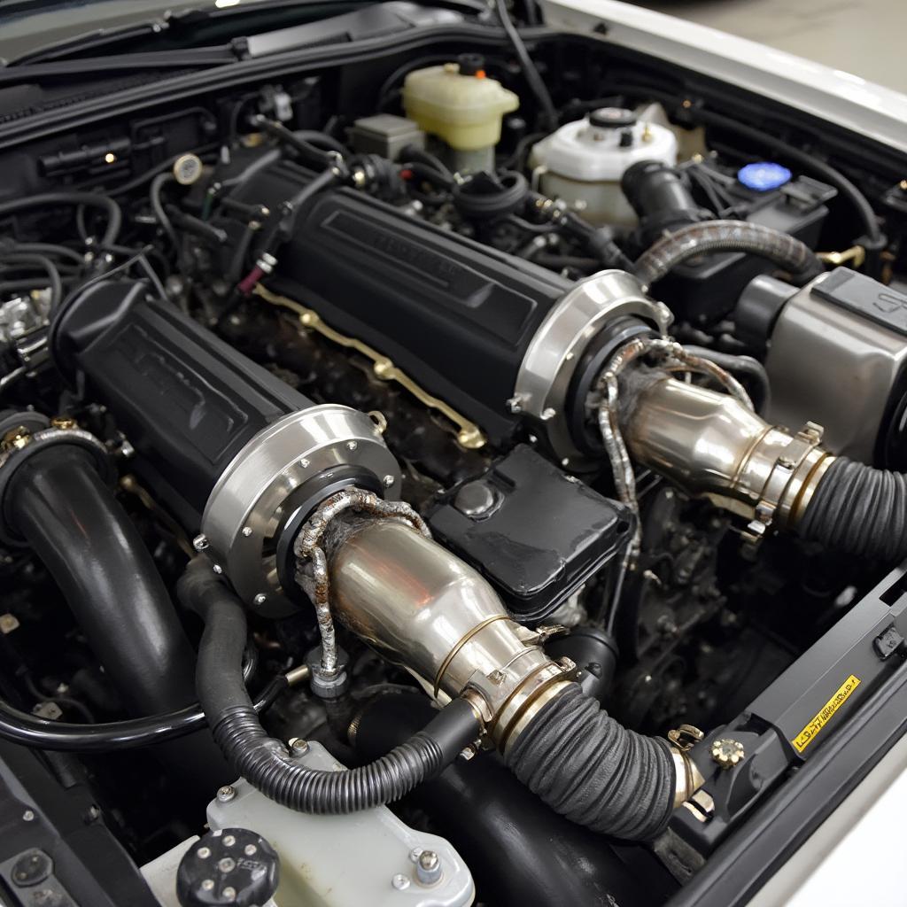 Tuned Engine Bay with Dual Wideband Sensors Installed