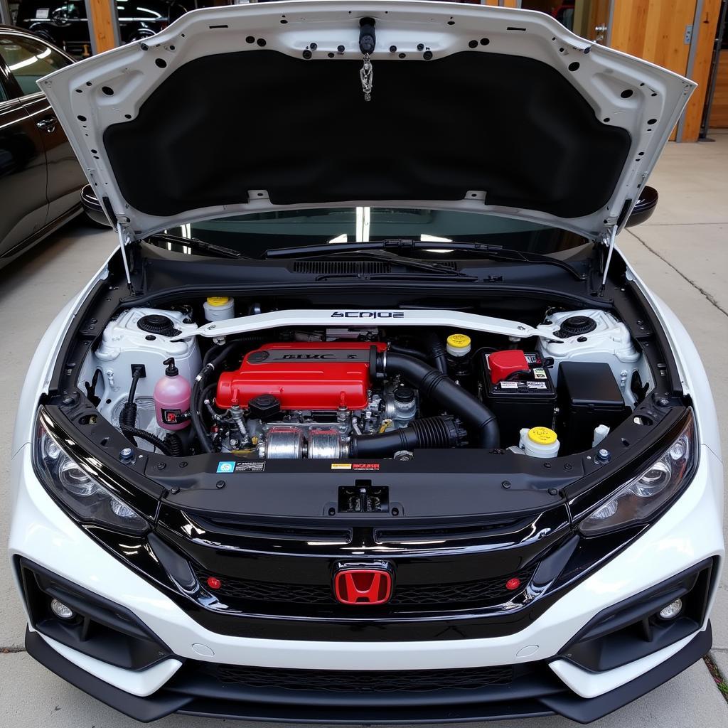 Tuned Honda Civic Engine with Skunk2 Conversion