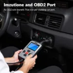 TuneMaster OBD2 Scanner connected to a car's OBD2 port