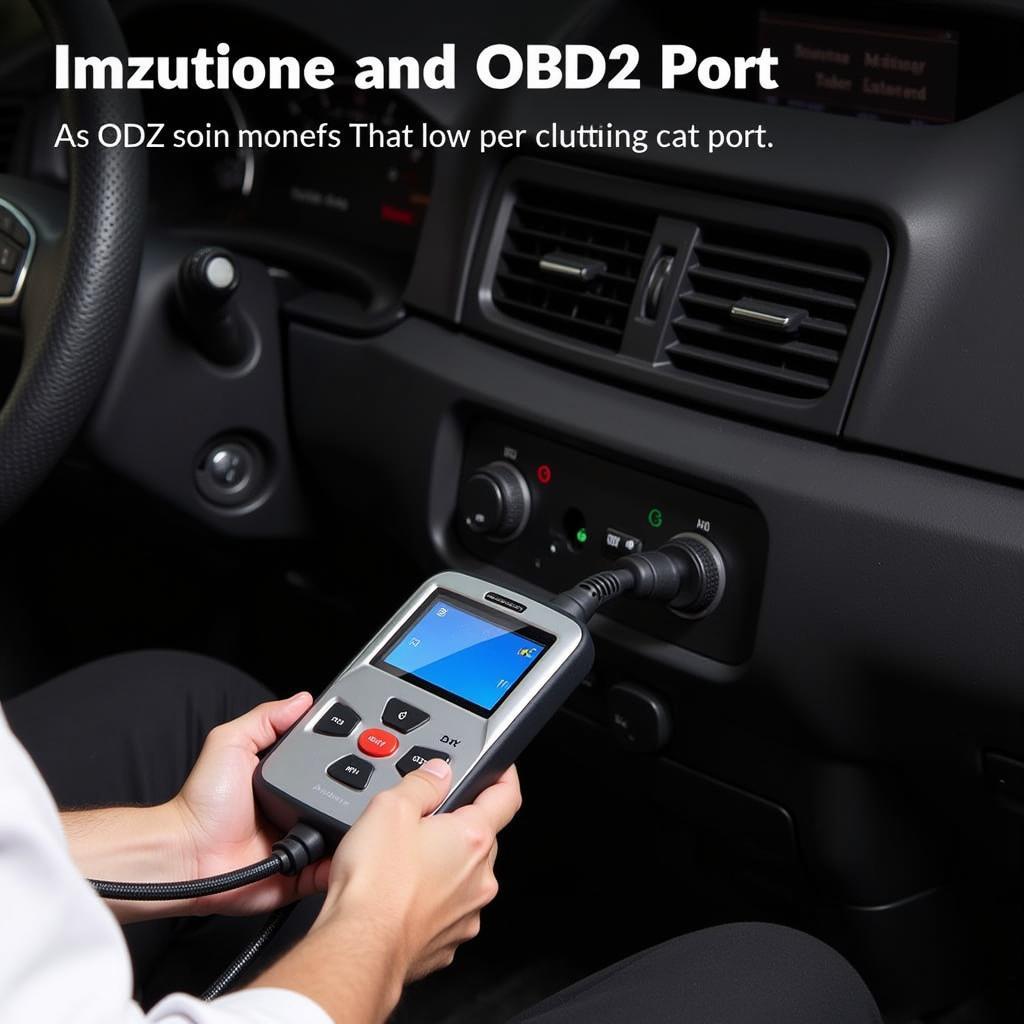 TuneMaster OBD2 Scanner connected to a car's OBD2 port