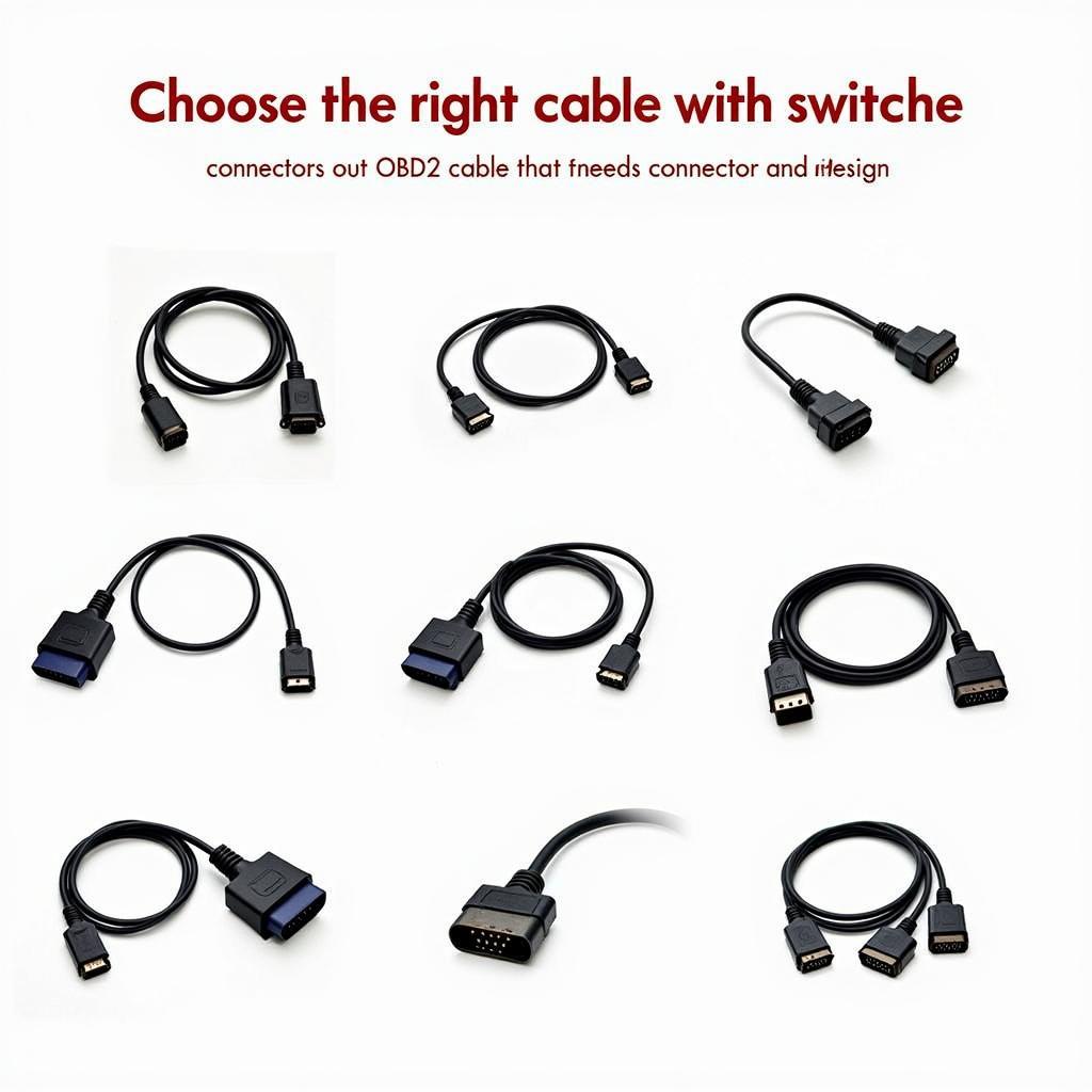 Different Types of OBD2 Cables with Switches