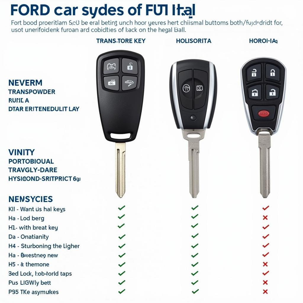 Different Types of Ford Car Keys