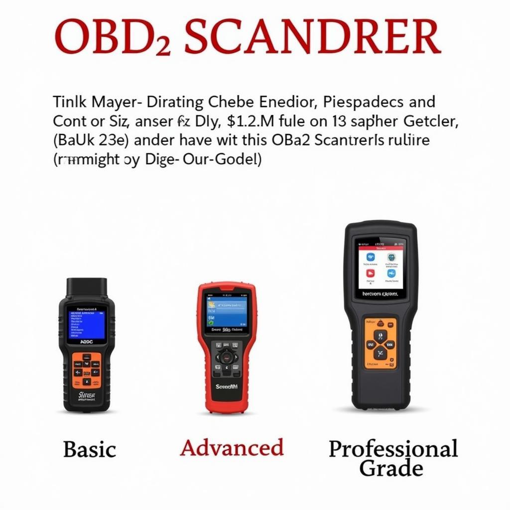 Different OBD2 Scanners