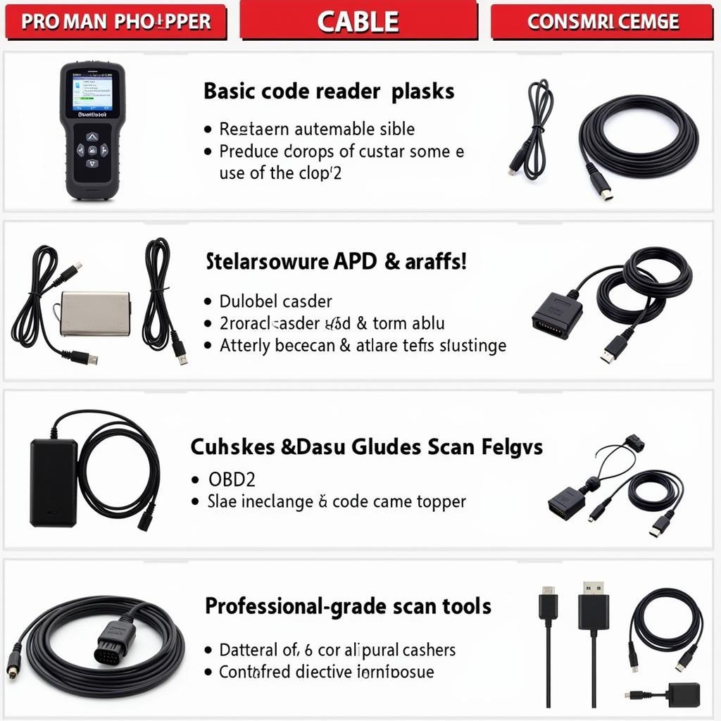 Types of OBD2 Scanners and Cables