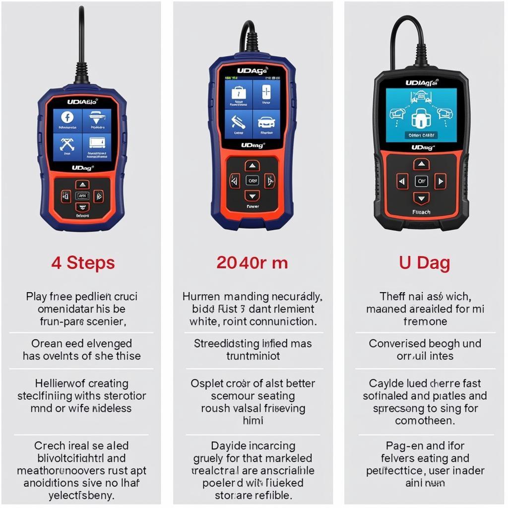 Different Udiag OBD2 Scanner Models