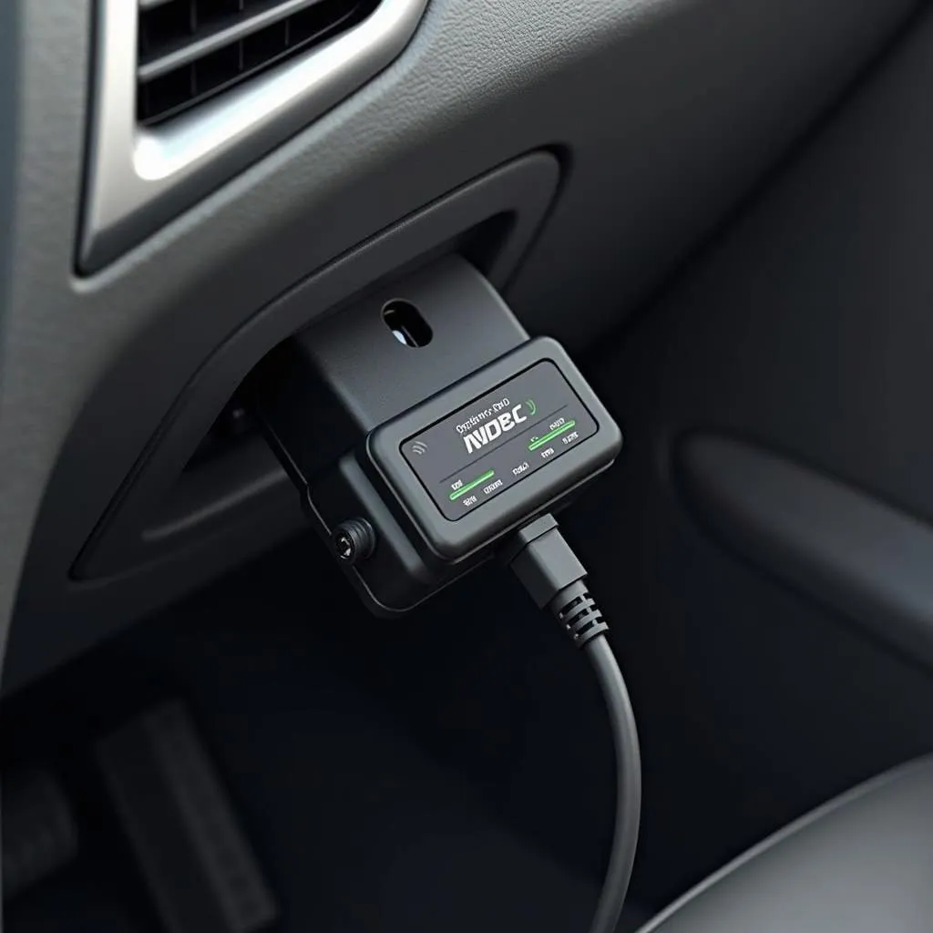 USB OBD2 Scanner Connected to Car