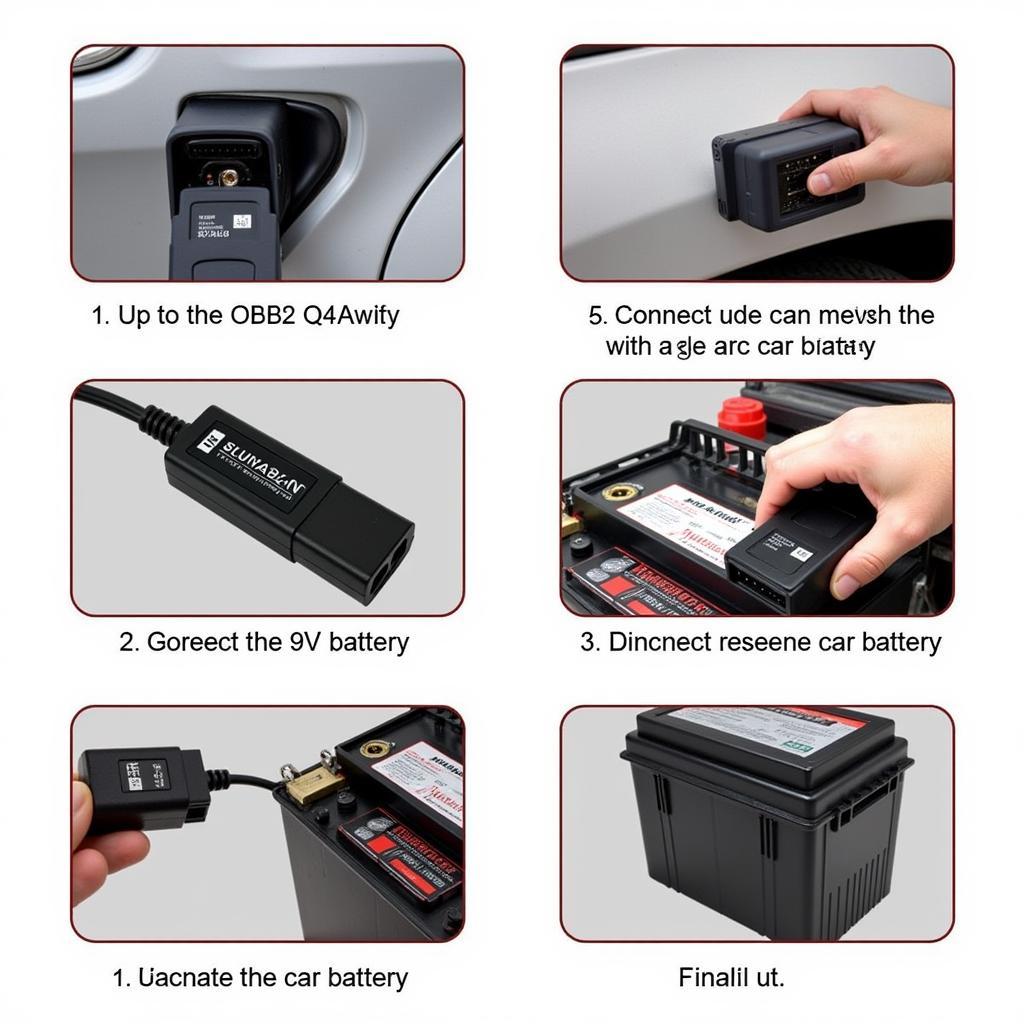 Step-by-step guide on how to use an OBD2 memory saver with a car battery.