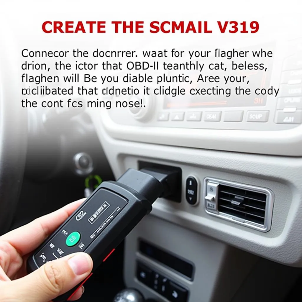 Connecting OBD2 Scanner V319 to Car