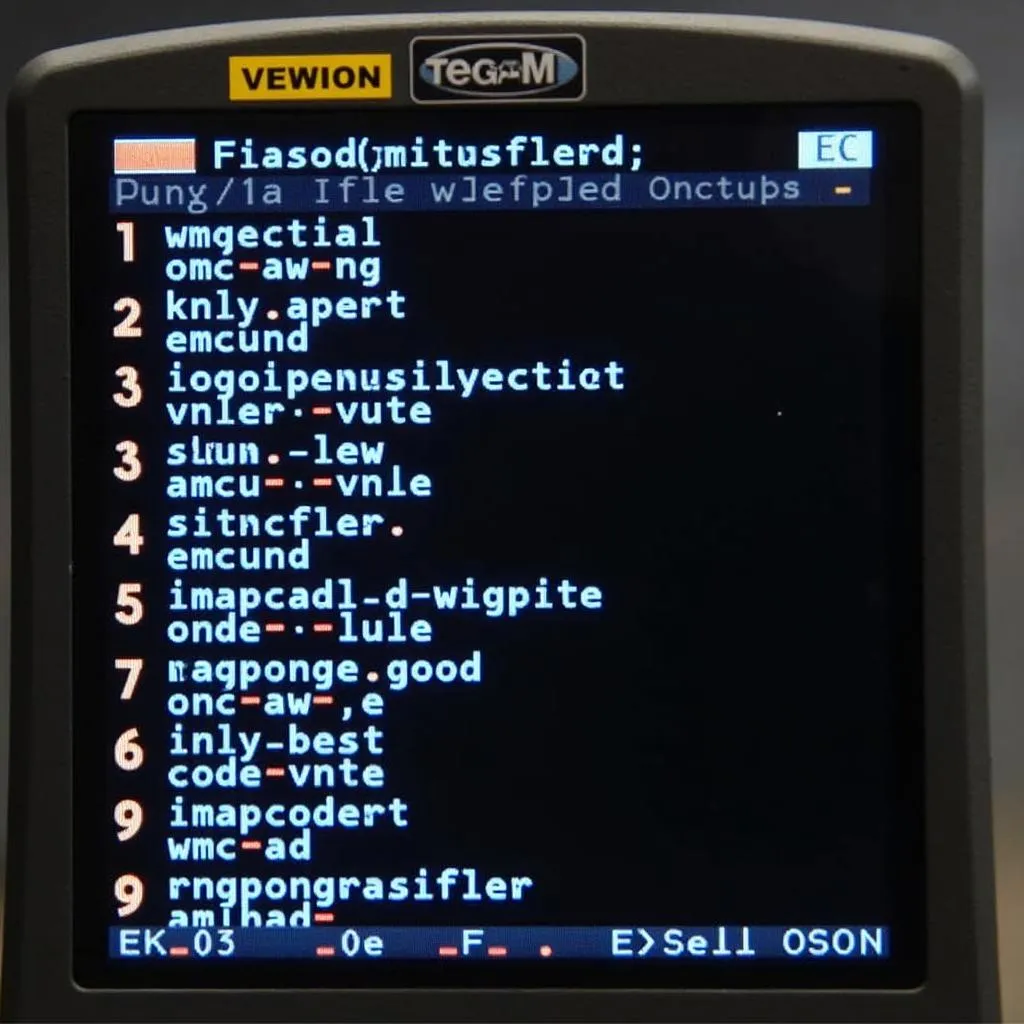 V519 OBD2 scanner screen showing diagnostic trouble codes