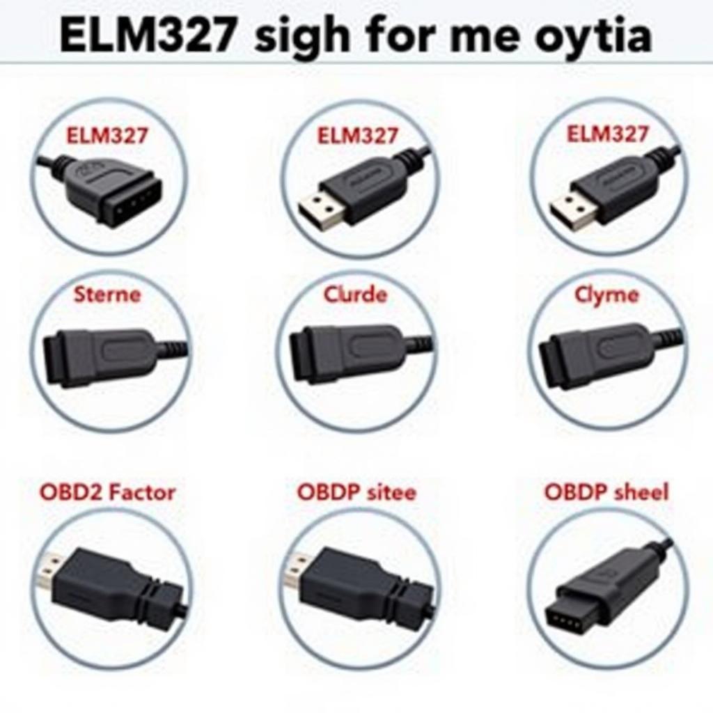 A variety of ELM327 OBD2 scanners available in the market