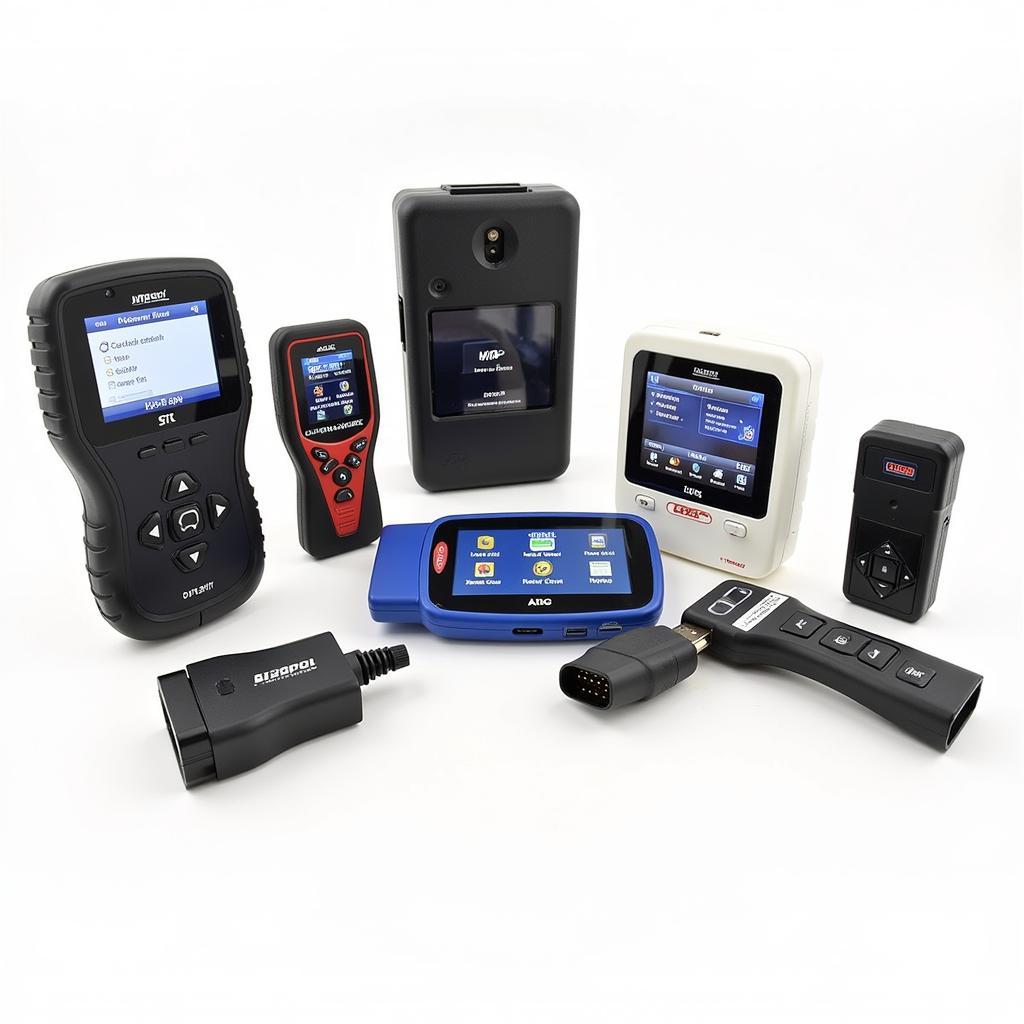 Various OBD2 scanners on display