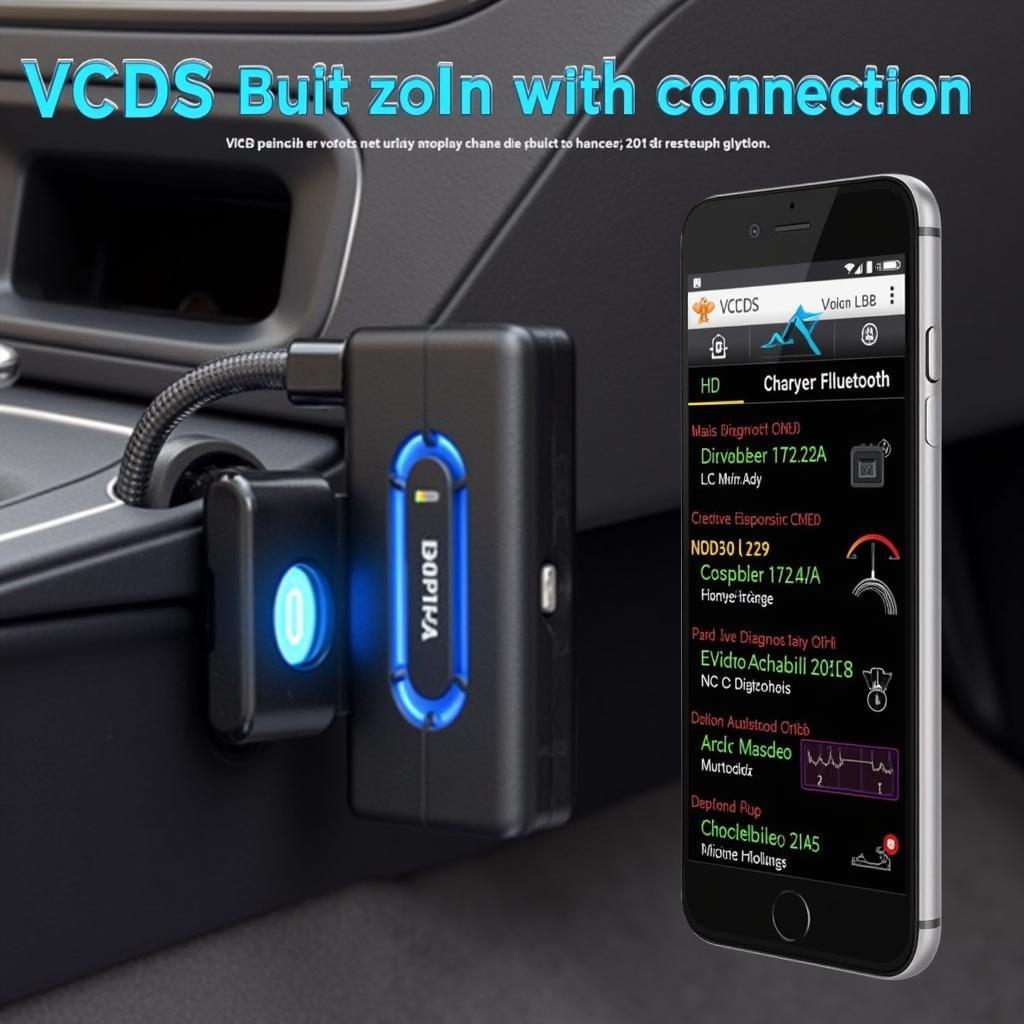 VCDS Bluetooth OBD2 Scanner in Action