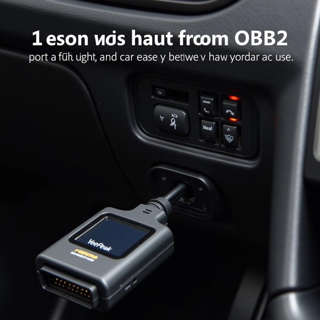 VeePeak OBD2 Scanner Connected to Car