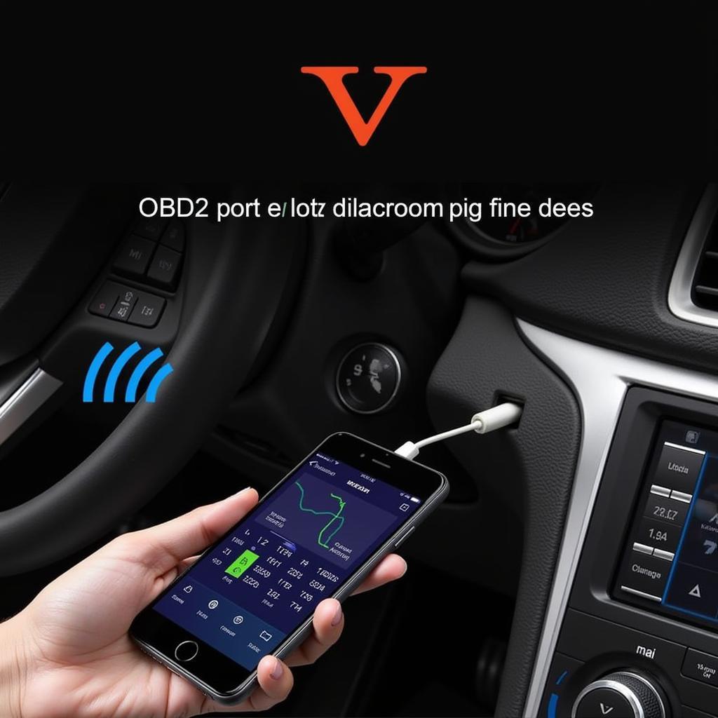 Veespeak Mini OBD2 Scanner Connected to Car