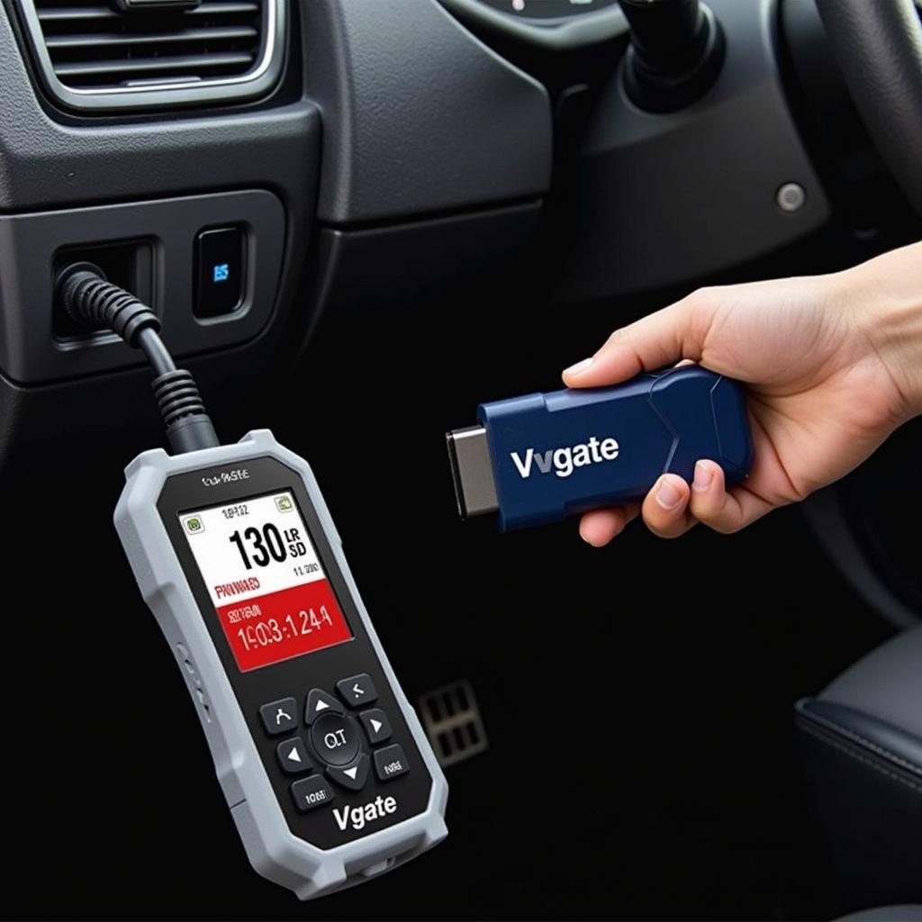 Vgate OBD2 Scanner Connected