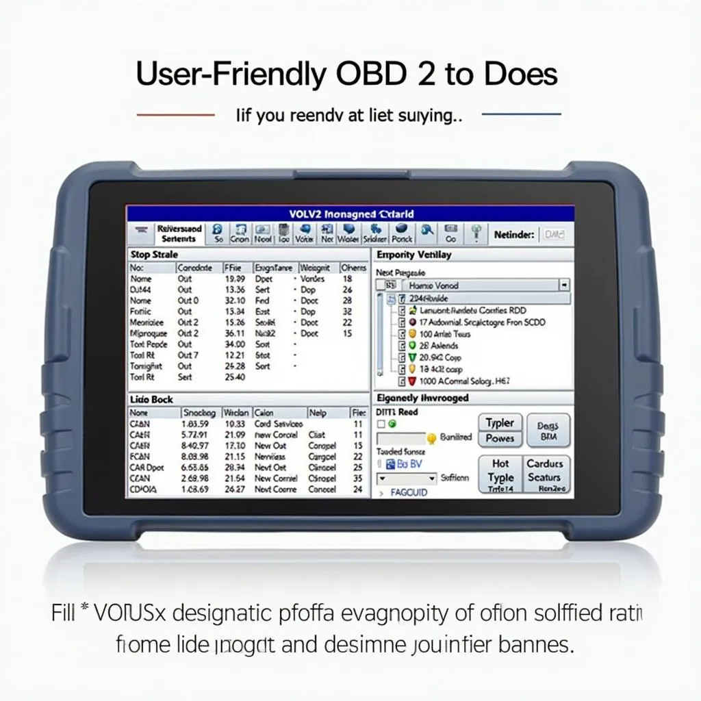 Volvo OBD2 Scanner Software Interface